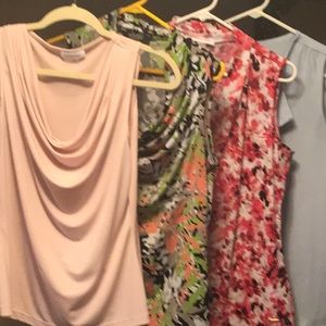 Lot of 4 sleeveless dress shirts